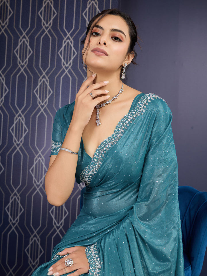 Embroidered Georgette Saree
