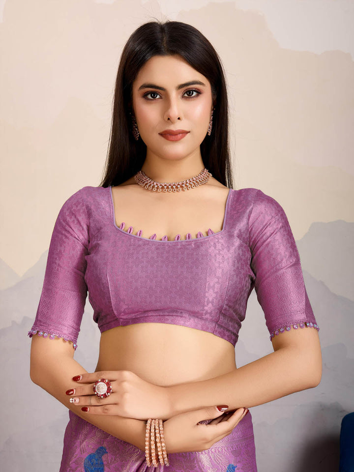 Zari Jaal Woven Art Silk Saree