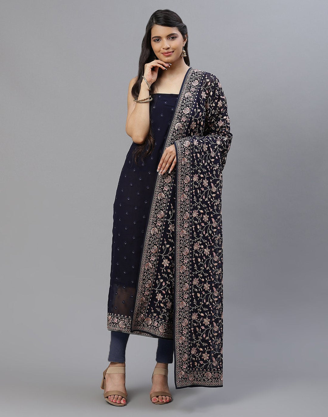 GEORGETTE HEAVY EMBROIDERED SUIT SET