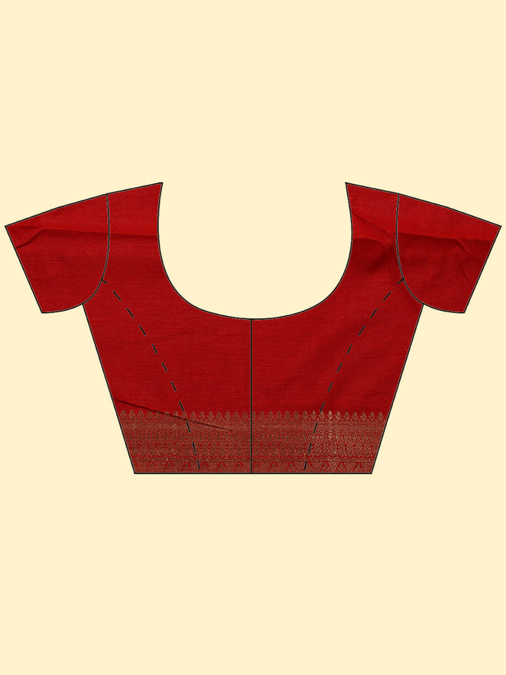 Zari Border Booti Handloom Woven Saree