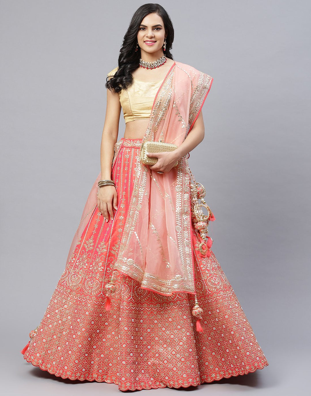 Handloom Dupion Lehanga Set