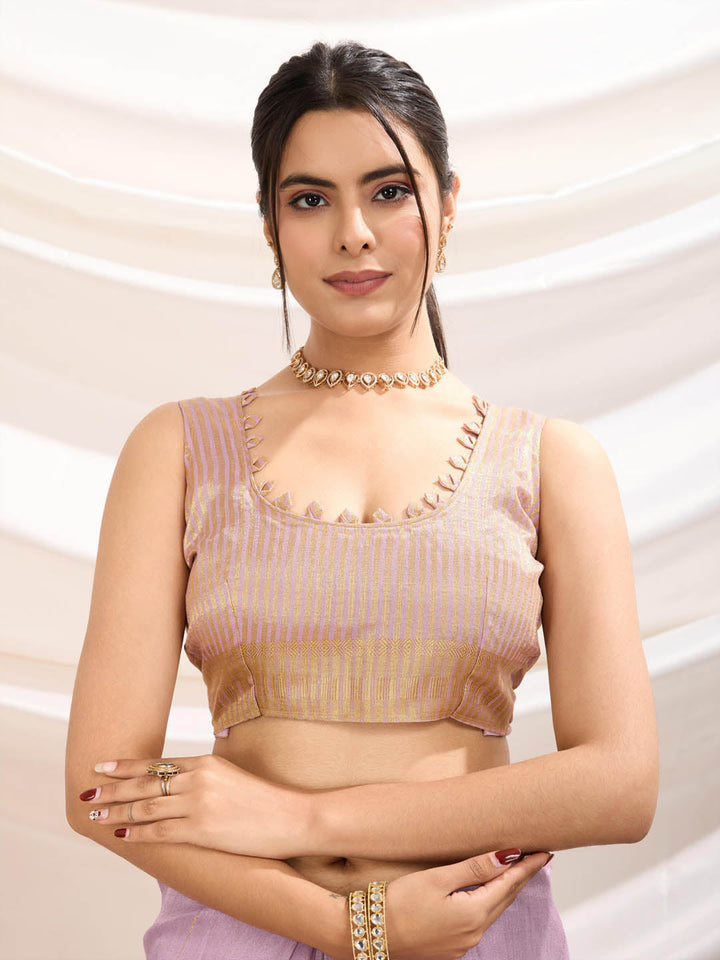 Woven Border Linen Saree