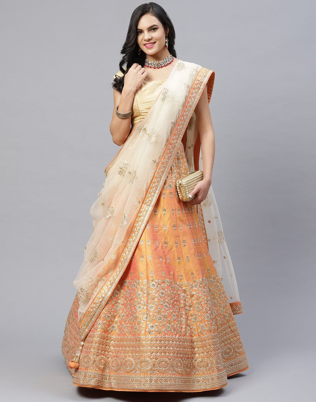 Handloom Dupion Lehanga Set