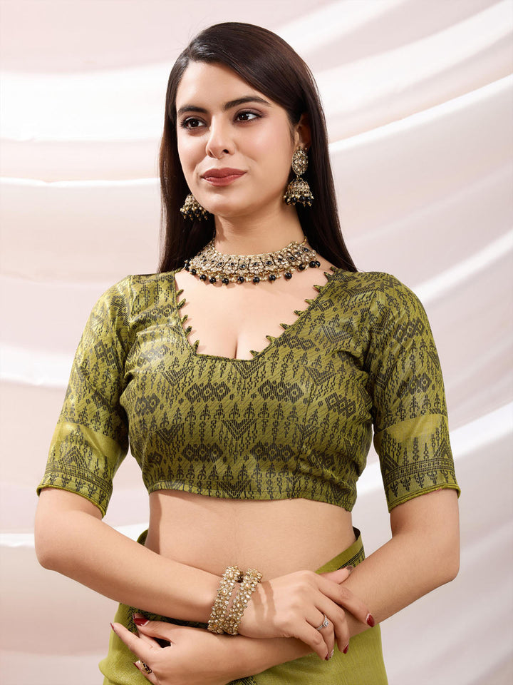 Woven Design Cotton Linen Saree