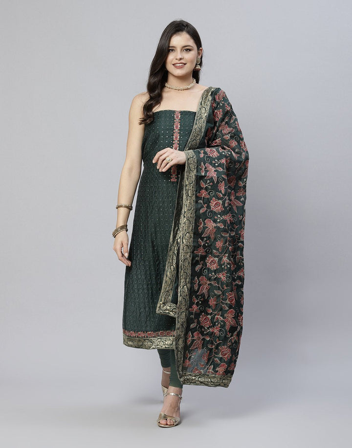 Embroidered Chanderi Suit Piece