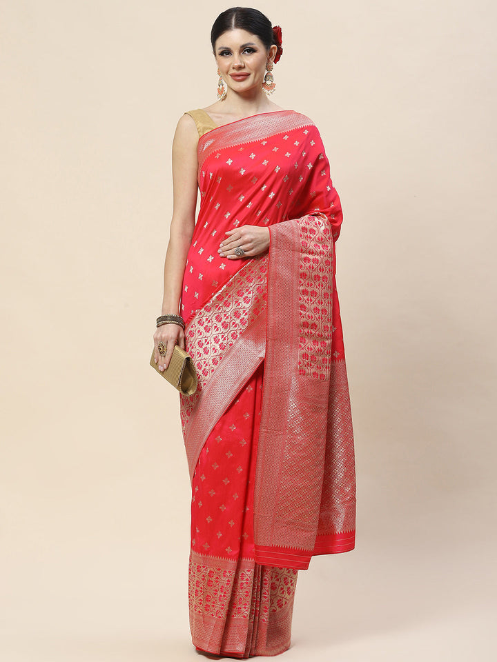 Zari Booti Woven Art Silk Banarsi Saree
