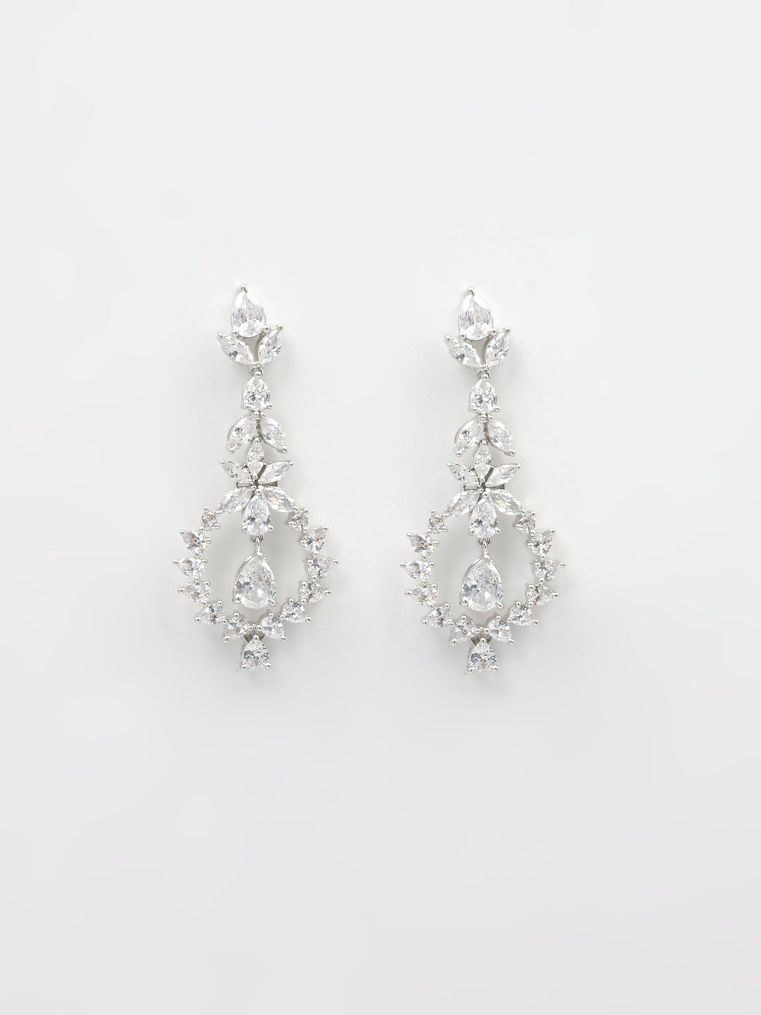 Gold &amp; White Drop &amp; Dangler Earrings
