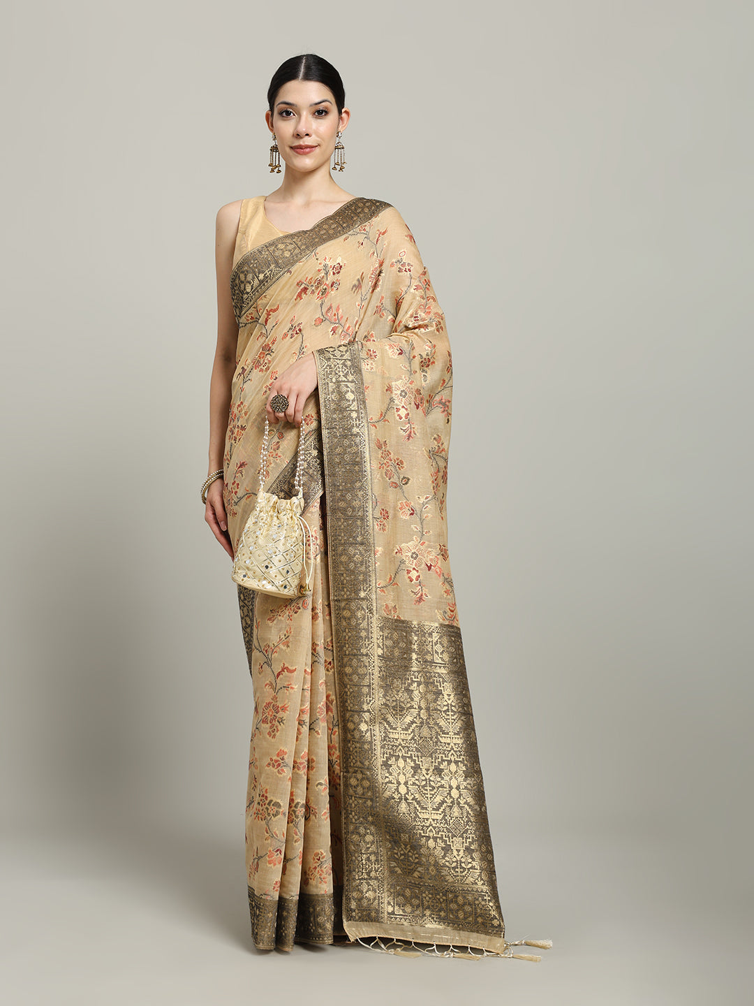 Zari Jaal Art Silk Woven Saree