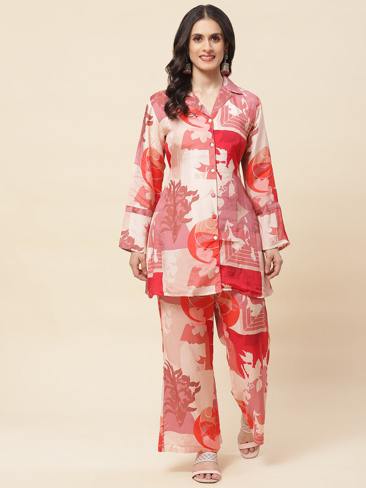 Printed Cotton Kurti With Pants