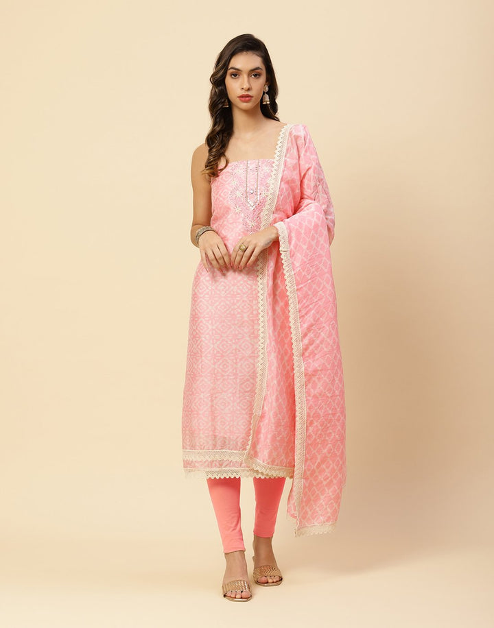 Printed Chanderi Suit Piece