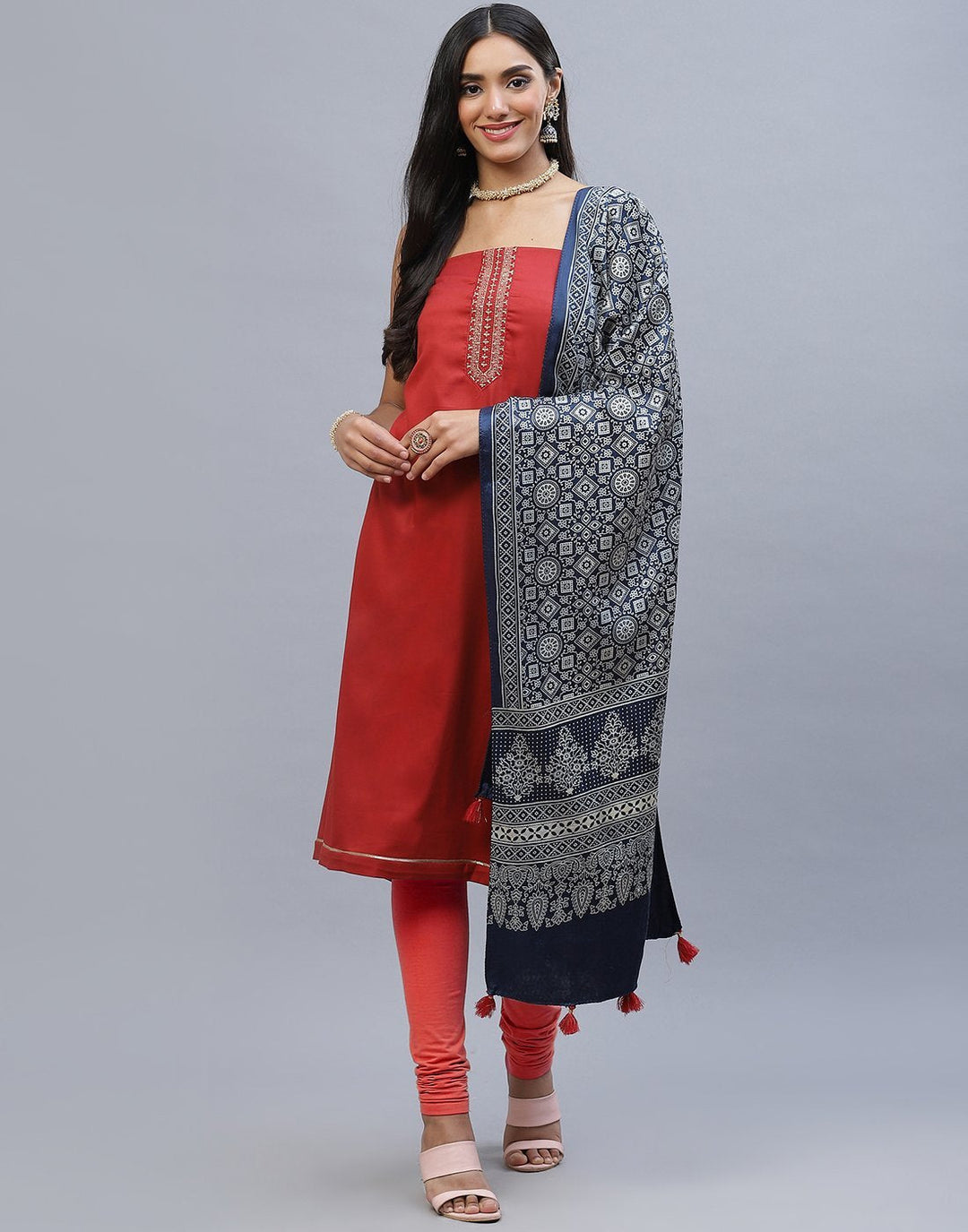Chanderi Cotton Suit Set