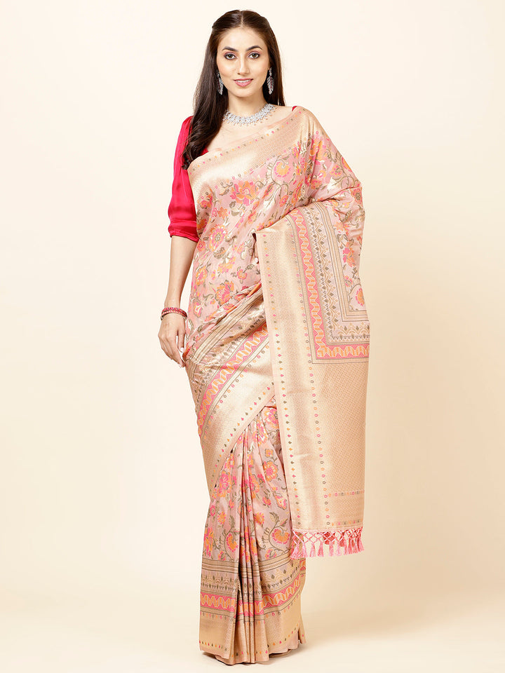Resh Zari Border Woven Organza Saree