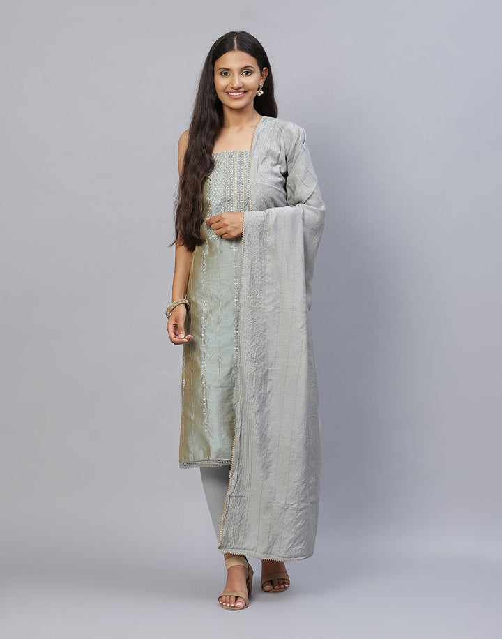 Chanderi Embroidered Suit piece