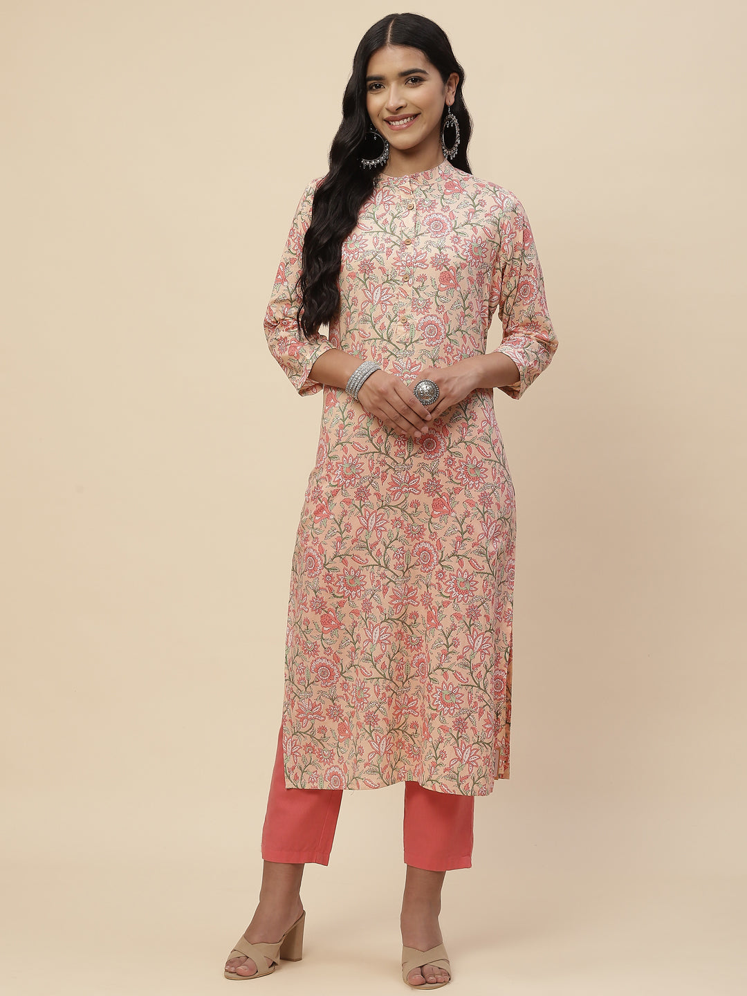 Floral Printed Cotton Kurta