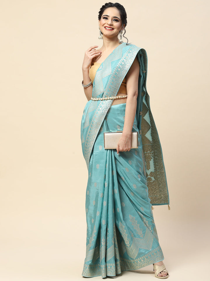 Zari Jaal Handloom Woven Saree