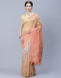 Floral Print Cotton Chanderi Saree