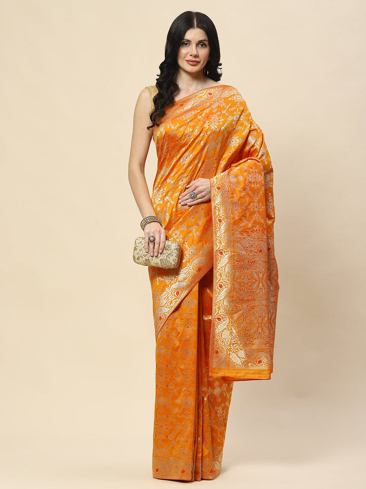 Zari Jaal Woven Art Silk Banarsi Saree