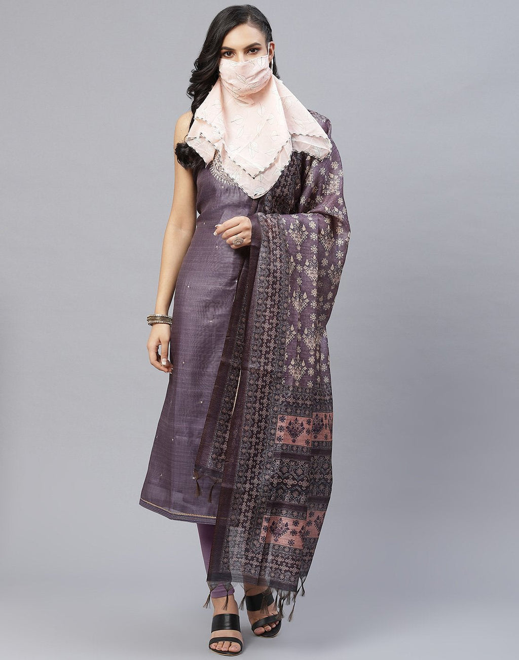 Chanderi Embroidered Suit piece