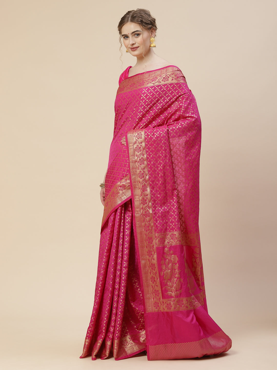 Zari Jaal Cotton Woven Saree