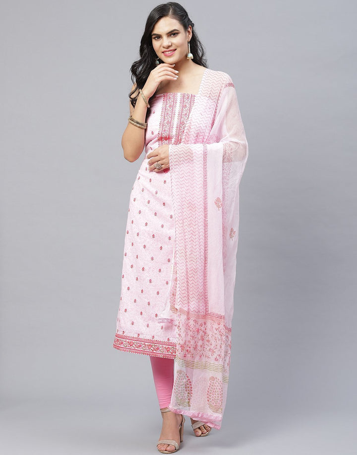 Cotton Printed Embroidered Suit piece