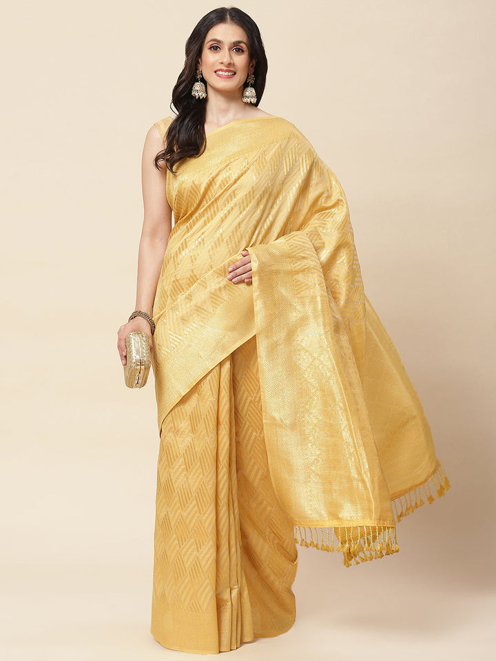 Zari Jaal Woven Cotton Saree