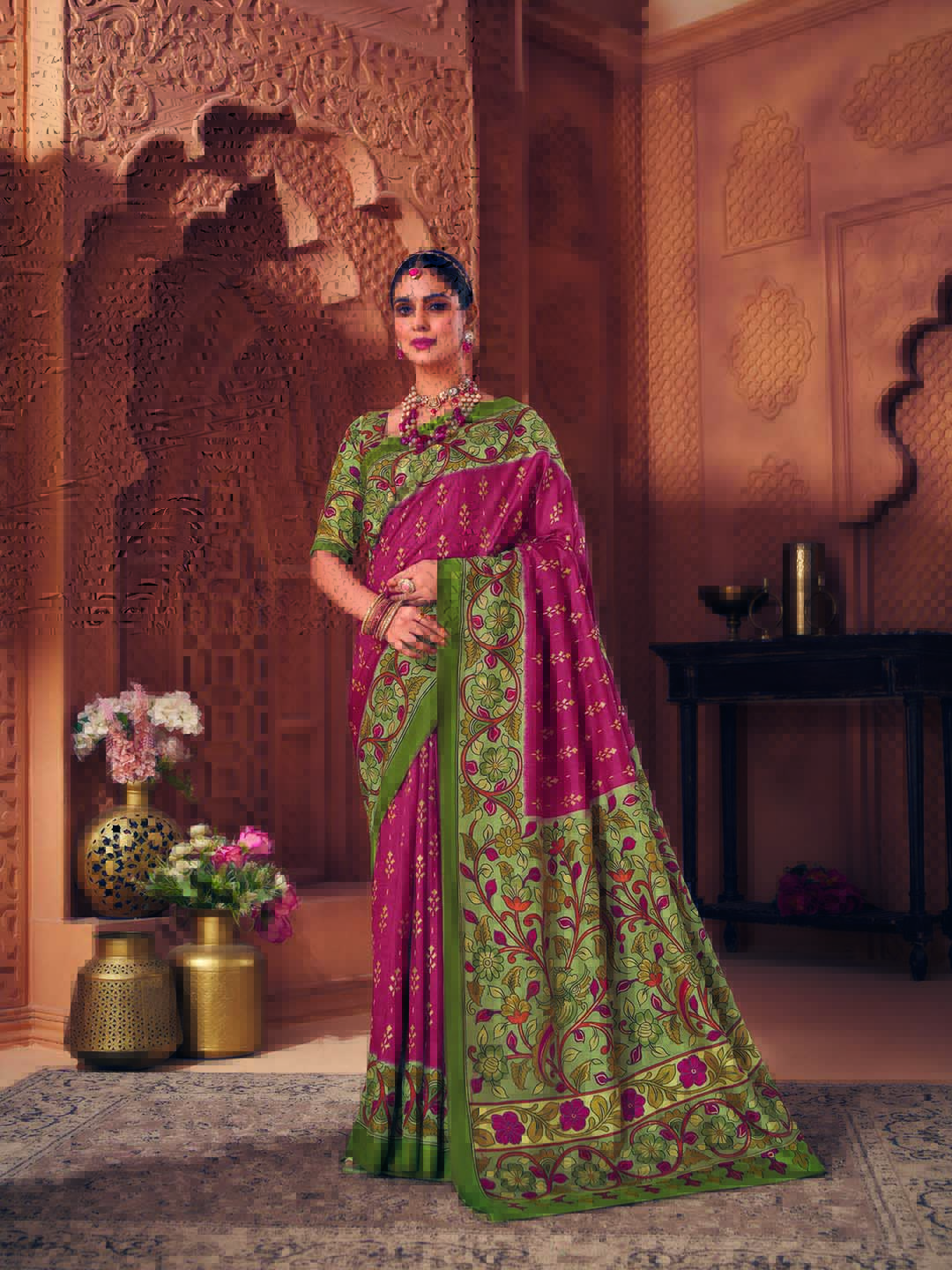 Printed Art Silk Saree