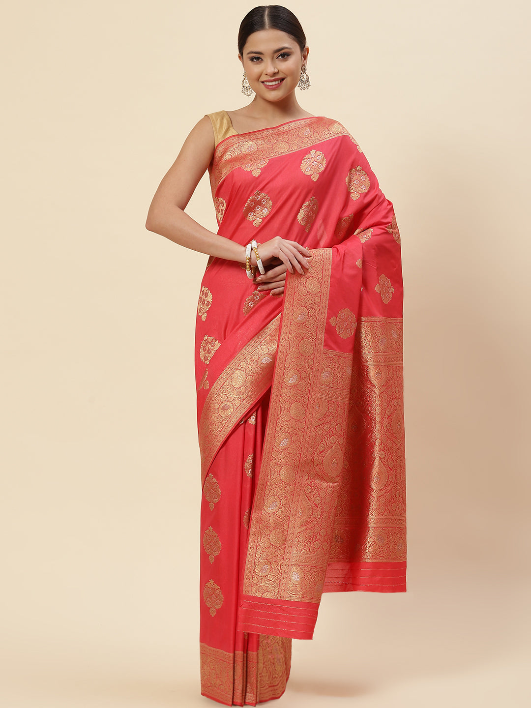 Zari Booti Handloom Woven Saree