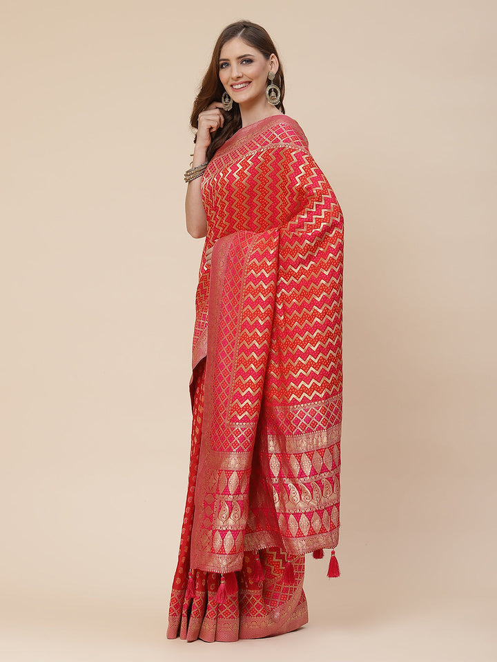 Zari Jaal Banarasi Woven Saree