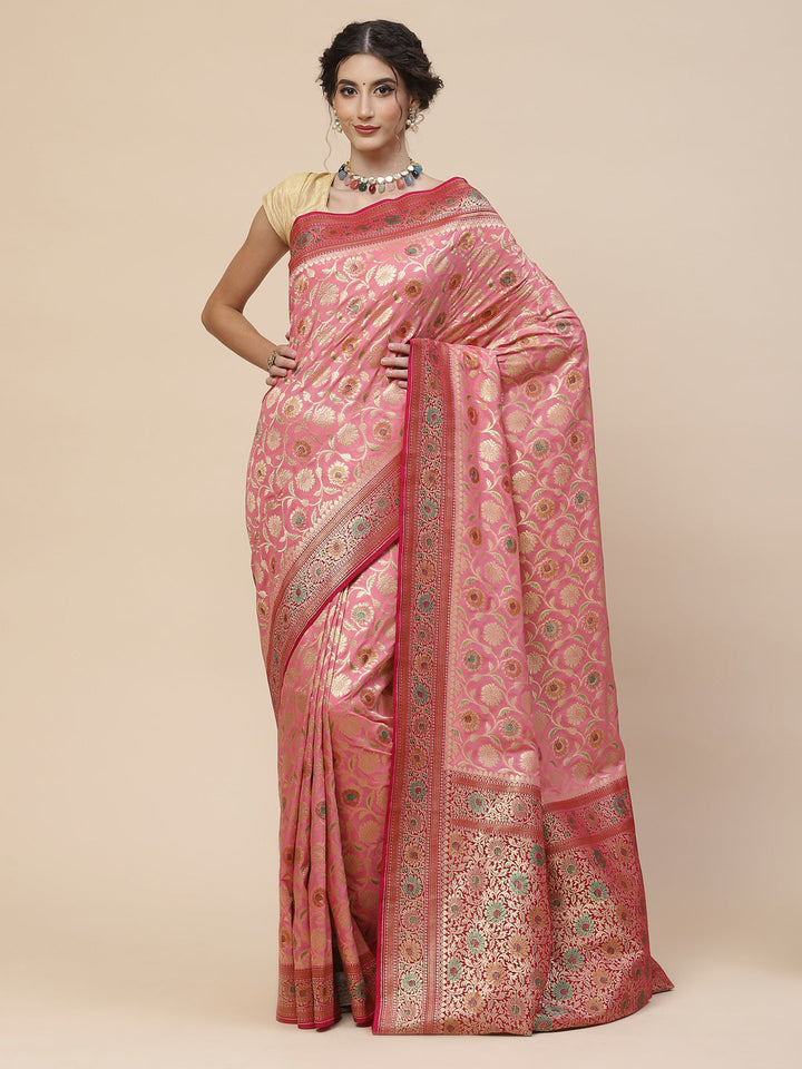 Zari Jaal Banarasi Woven Saree