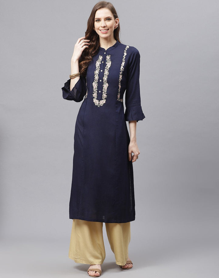 Cotton Kurti With Embroidery