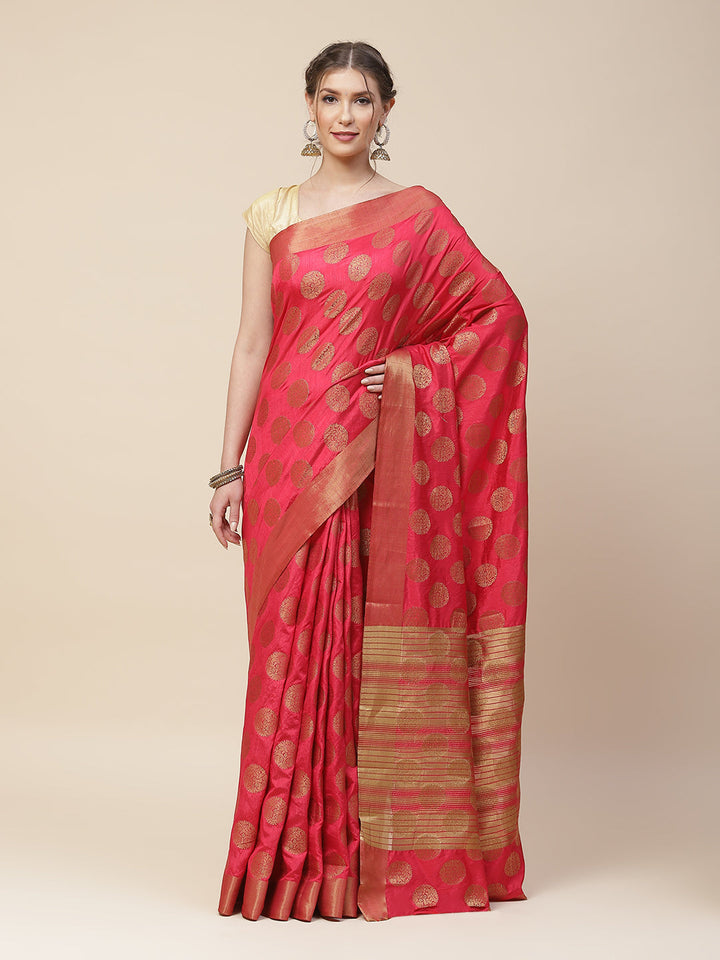 Ethnic Motifs Art Handloom Woven Saree