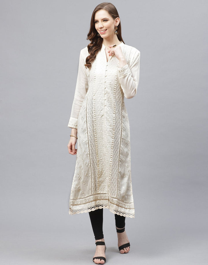 Cotton Cream Kurti