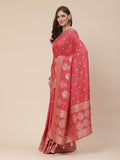 Zari Border Booti Banarasi Woven Saree