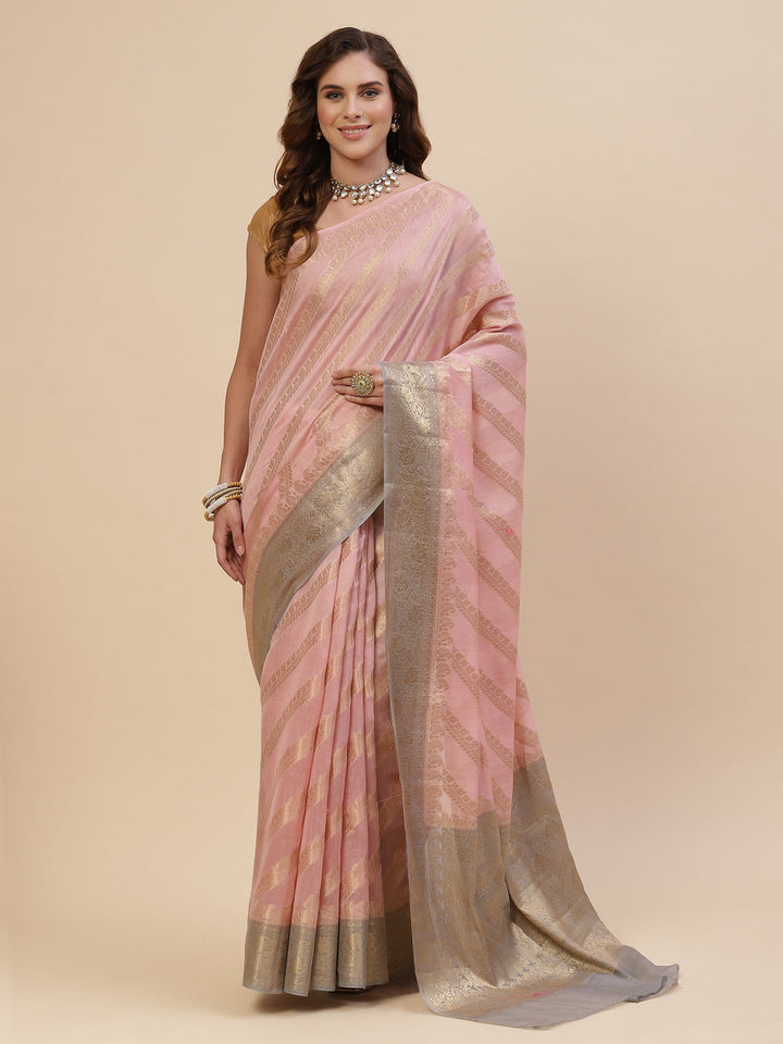 Zari Jaal Cotton Woven Saree