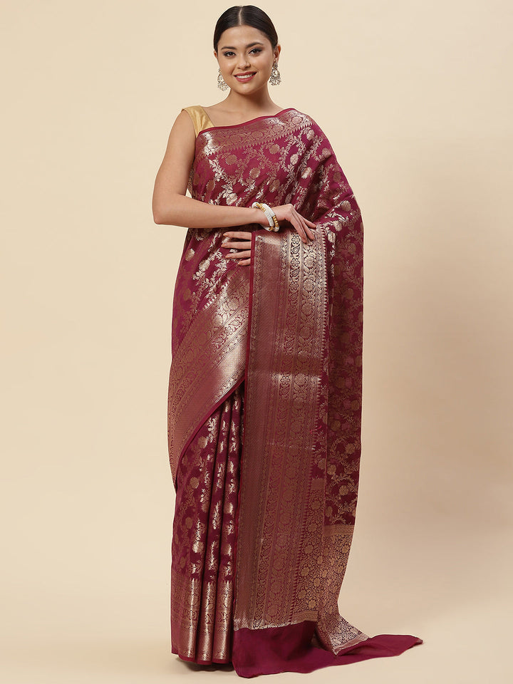 Zari Jaal Cotton Woven Saree