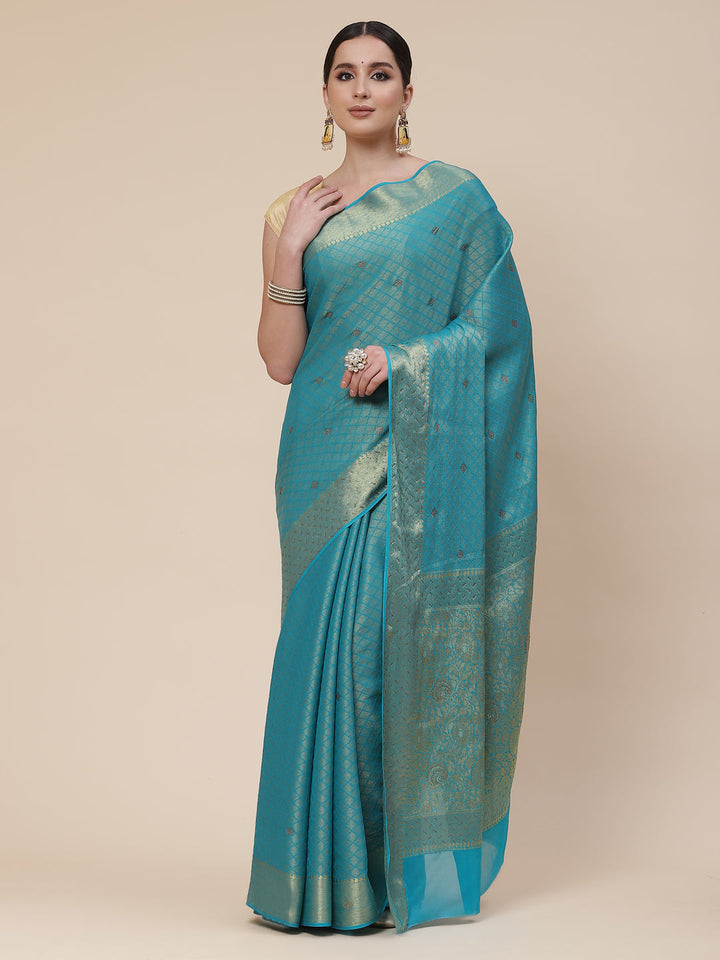 Stone Work Georgette Plain Saree