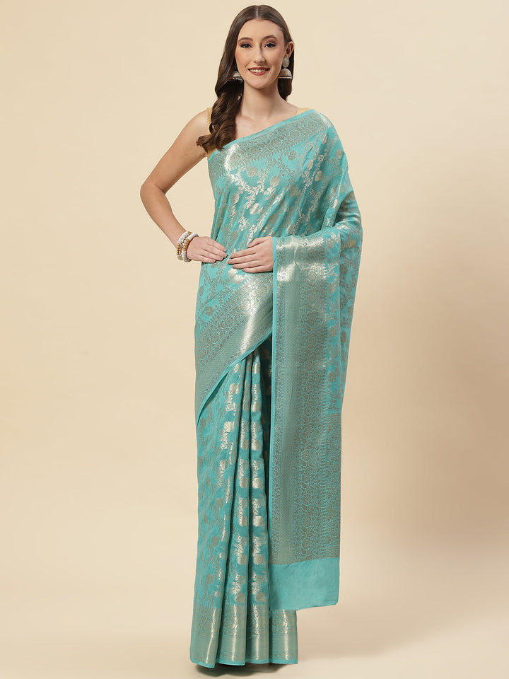 Zari Jaal Cotton Woven Saree