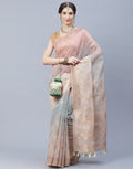 Floral Print Cotton Chanderi Saree