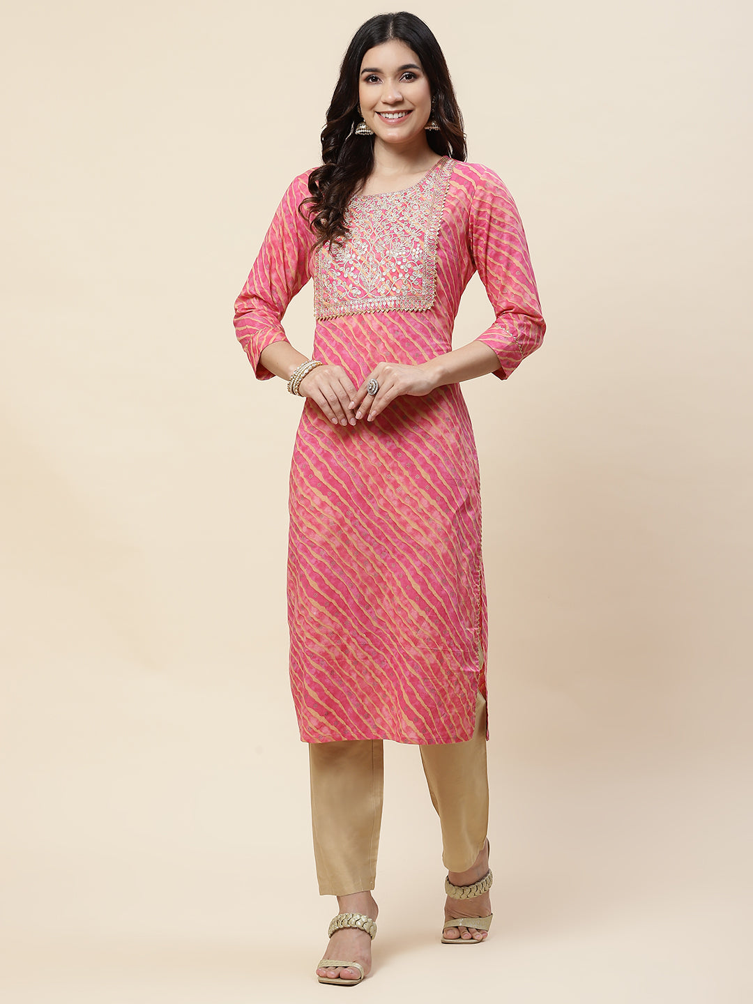 Leheriya Printed Cotton Kurta