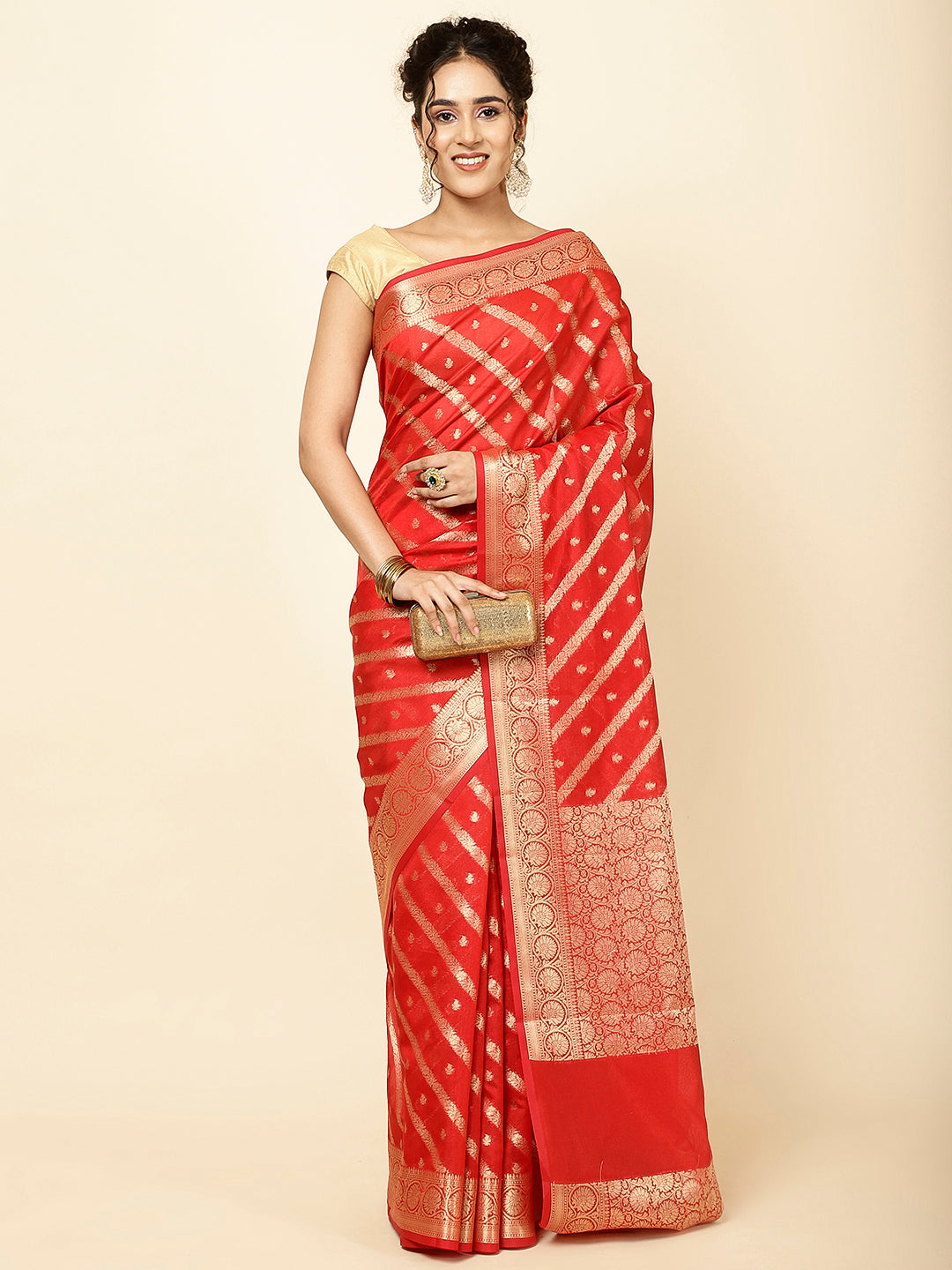 Zari Jaal Woven Cotton Saree