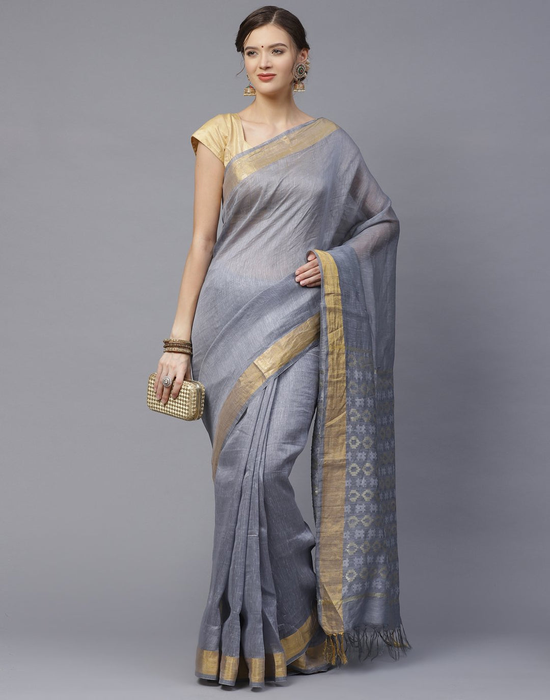 Cotton Linen Saree