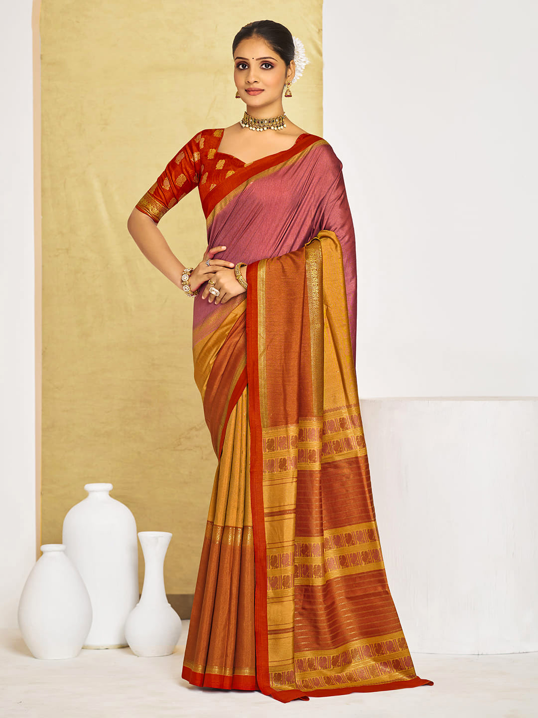 Printed Art Silk Saree