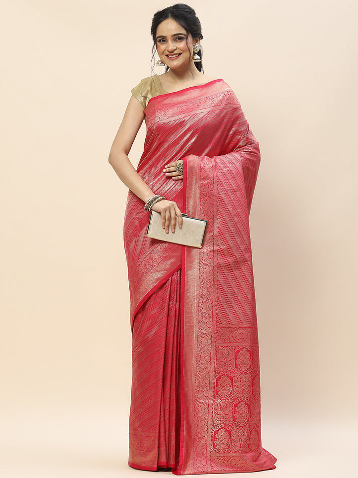 Zari Jaal Woven Handloom Saree