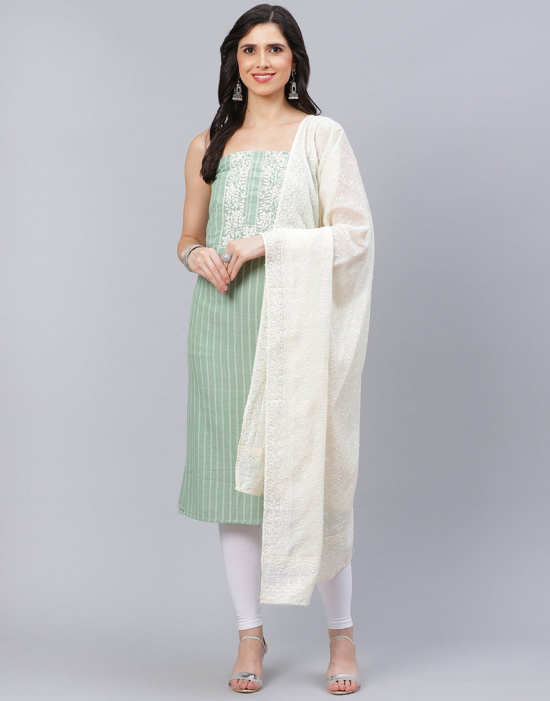 Cotton Embroidered Suit Piece