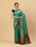Zari Border Booti Art Handloom Woven Saree