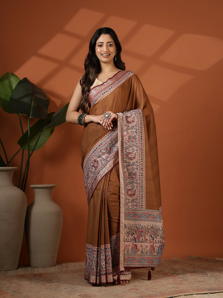 Printed Crepe Saree