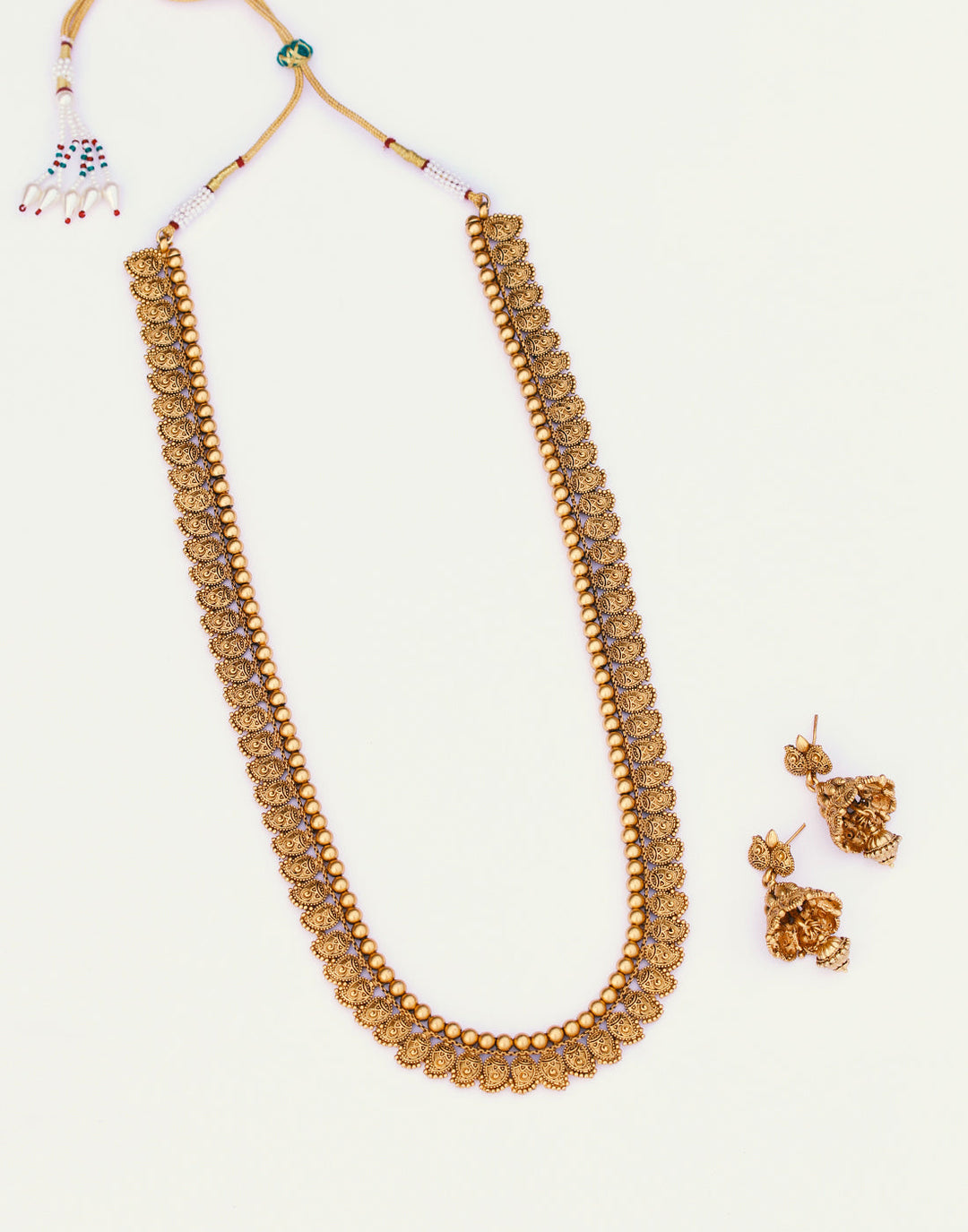 MBZ Meena Bazaar-Traditional Long Set with Earrings