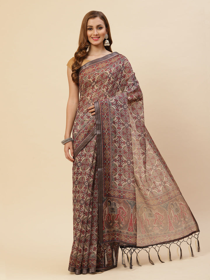 Patola Printed Cotton Saree