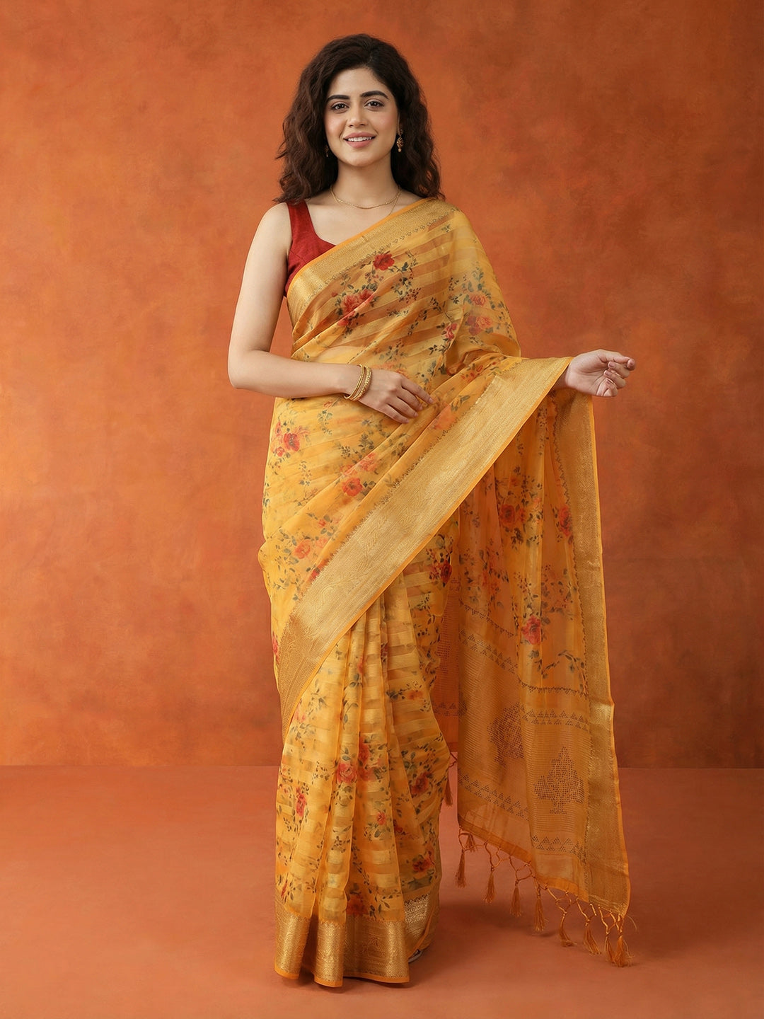 Printed Art Silk Saree