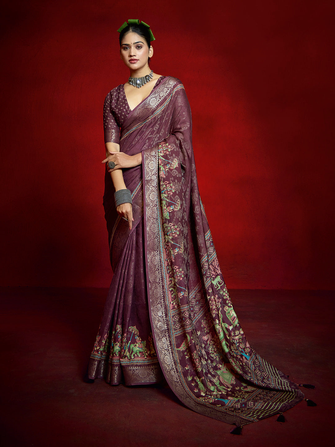Printed Art Silk Saree